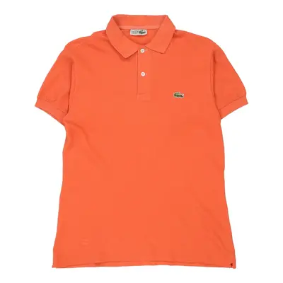 Lacoste Polo Shirt - Small Orange Cotton