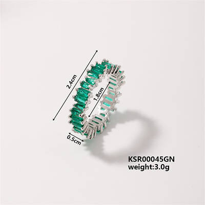 Fashionable Brass Rectangle Finger Rings for Unisex