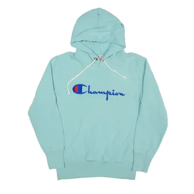 CHAMPION Reverse Weave Hoodie Blue Pullover Womens M