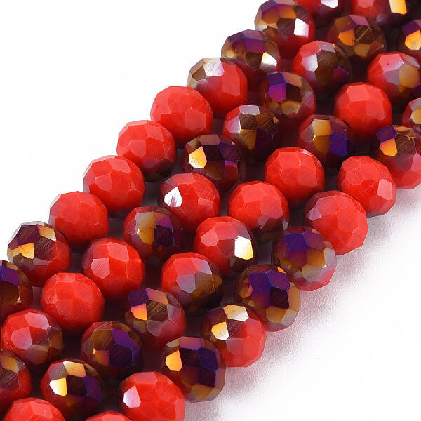 Electroplate Opaque Glass Beads Strands
