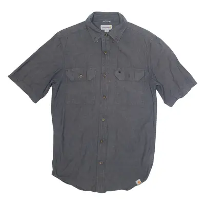 CARHARTT Relaxed Fit Mens Plain Shirt Grey Short Sleeve S