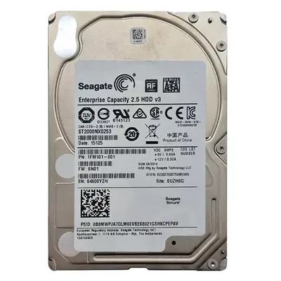 ST2000NX0253 Seagate Enterprise Capacity V.3 2TB 7200RPM SATA 6Gb/s 128MB Cache (512e) 2.5-Inch Hard Drive