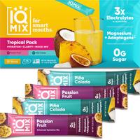 IQMIX Tropical Pack (20 Sticks) - Sugar Free Electrolytes Powder Packets - Hydration Supplement Drink Mix