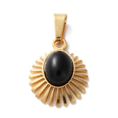 Natural Black Onyx(Dyed & Heated) Pendants