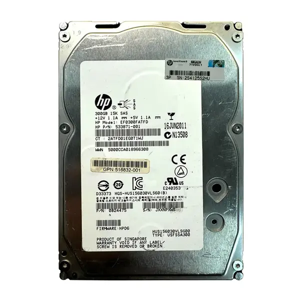 0B24475 Hitachi 300GB 6Gb/s SAS 15000 3.5-inch 16MB Hard Drive