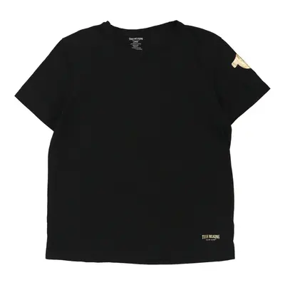 True Religion T-Shirt - Large Black Cotton