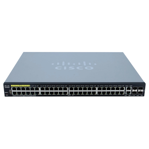 Cisco SG350-52P-K9-V03 | Small Business 350 Series SG350-52P 48 x RJ-45 Ports PoE+ 10/100/1000Base-T + 2 x SFP Ports Layer 3 ...
