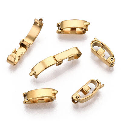 Ion Plating(IP) 304 Stainless Steel Fold Over Clasps