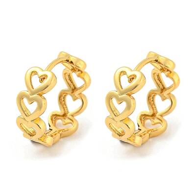 Rack Plating Brass Hoop Earrings