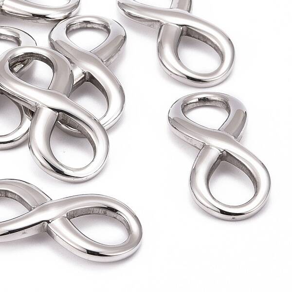 Tarnish Resistant Smooth Surface 304 Stainless Steel Infinity Links connectors
