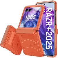 for Motorola Razr 2025/2024 Case with Hinge Cover,Built-in Screen Protector Shockproof All-Inclusive Smartphone Cover Wireles...