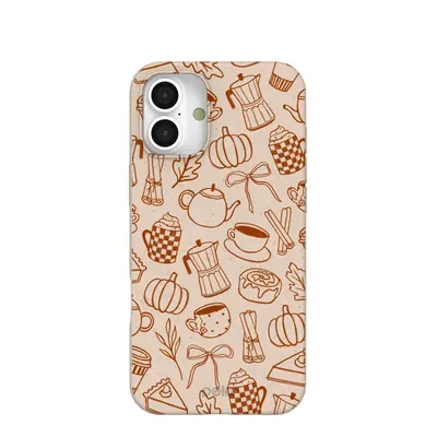 Seashell Pumpkin Spice iPhone 16 Plus Case