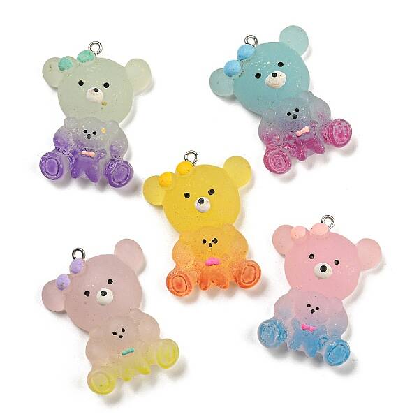 Gradient Color Resin Pendants