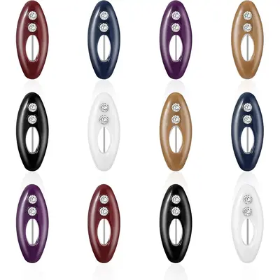 12Pcs Hijab Pins Clips for Women Colorful Scarf Safety Pins Plastic Cover Hijab Pin for Women Muslim Girls