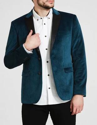 Teal Tuxedo Suit - Dark Teal Suit For Men