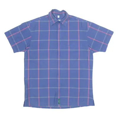BEN SHERMAN Mens Shirt Blue Check S