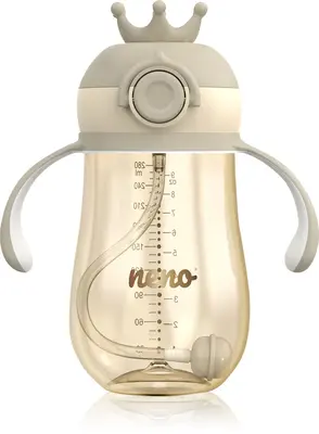 NENO My 2 12 months+ sippy cup with straw Brown 280 ml