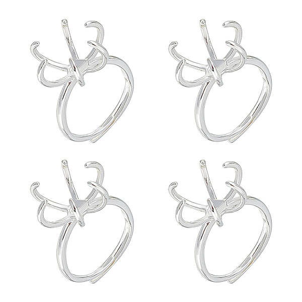 4 Pcs Claw Ring Blank