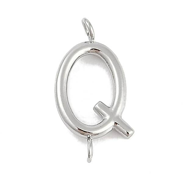 304 Stainless Steel Letter Connector Charms