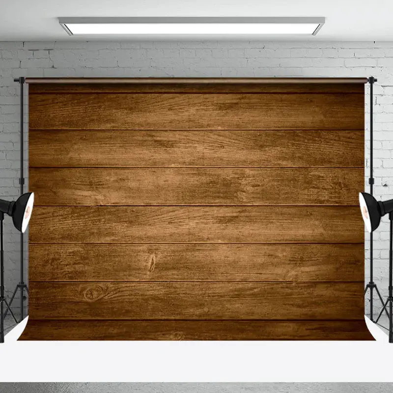 Brown Wood Grain Retro Wall Backdrop For Photography - Aperturee