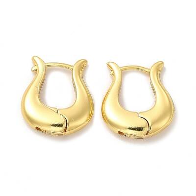 Rack Plating Brass Tulip Hoop Earrings for Women