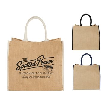 50 Custom Large Jute Tote - Spacious & Lightweight
