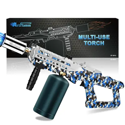 ARTFLAMM Powerful Propane Torch Gun, Multi-use Torch With Adjustable Flame, Blow Torch for Campfire, Fire Pit Starter, Fun Gi...