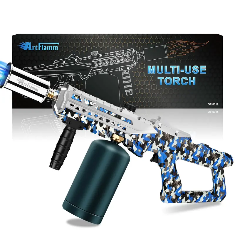 ARTFLAMM Powerful Propane Torch Gun, Multi-use Torch With Adjustable Flame, Blow Torch for Campfire, Fire Pit Starter, Fun Gi...