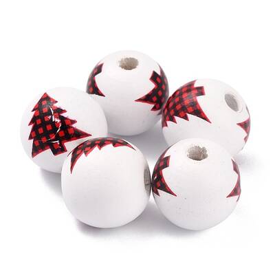 Dyed Natural Wooden Beads