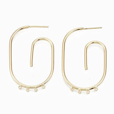 Brass Stud Earring Findings