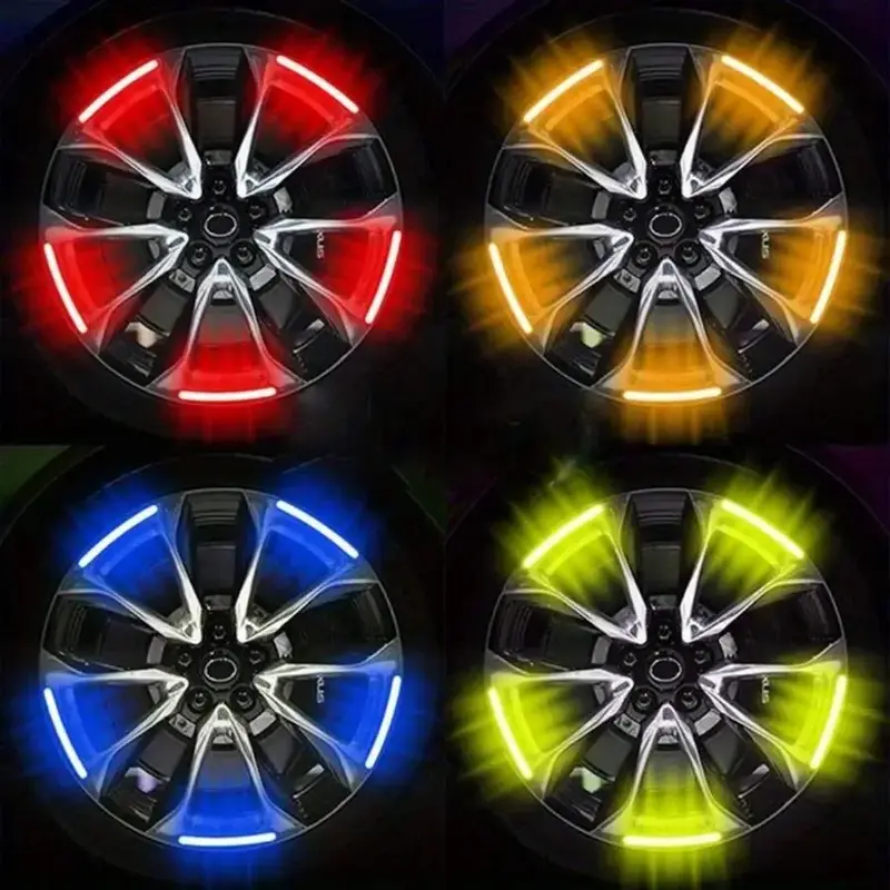 40pcs High-Visibility Reflective Wheel Stickers For Cars