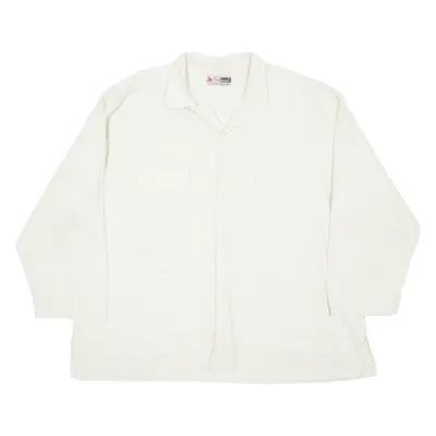Mens Plain Shirt Beige 3/4 Sleeve 2XL