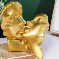 Couple Kissing Statue Decoration Craft, 1 Count Romantic Creative Desktop Ornament, Home  Decoration for Office Coffee Shop G...