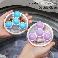 3 Pack  Floating Lint Filter Bags for Washing Machine – Pet Hair Remover & Laundry Cleaning Balls – Random Colors