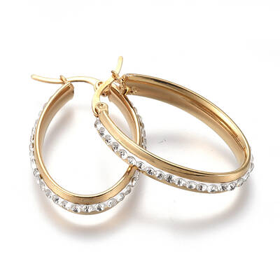 201 Stainless Steel Hoop Earrings