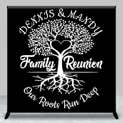 Our Roots Run Deep Tree Custom Family Reunion Backdrop - Aperturee