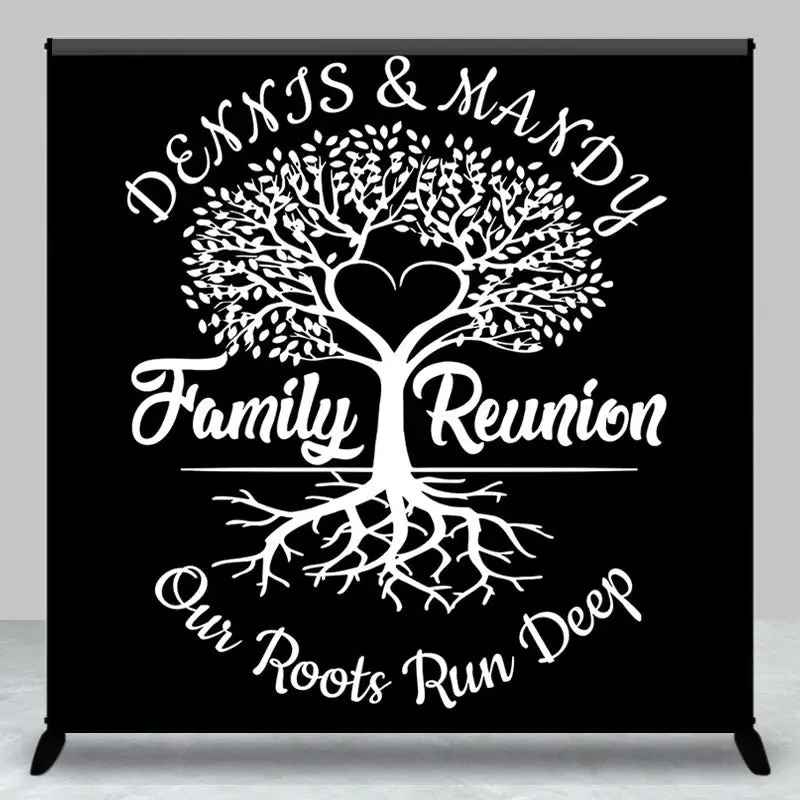 Our Roots Run Deep Tree Custom Family Reunion Backdrop - Aperturee