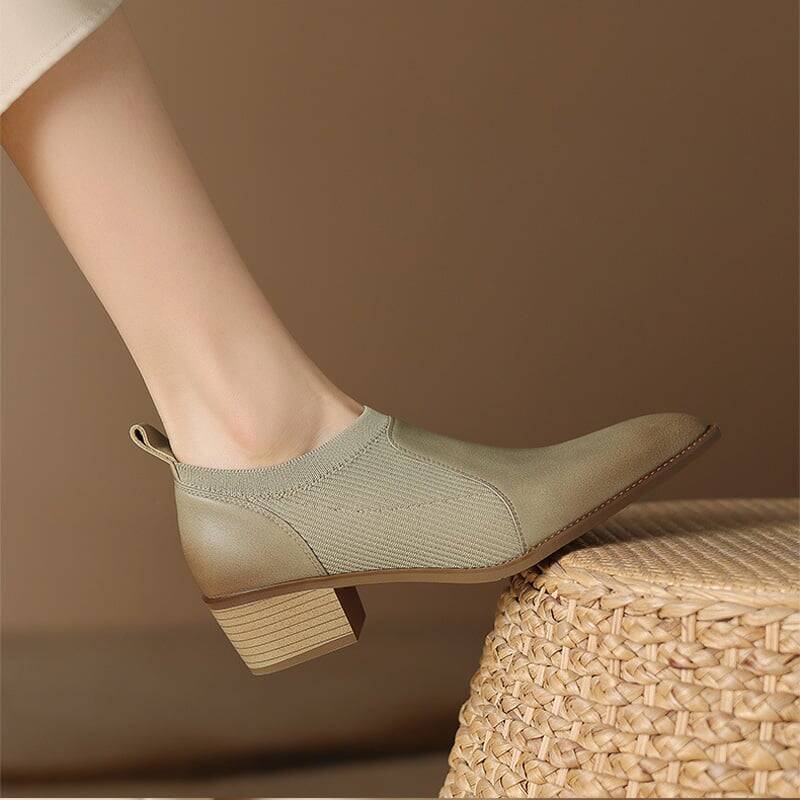 CHIKO Sherlyn Pointy Toe Block Heels Ankle Boots