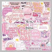 Motivational English Series Graffiti Sticker, 50pcs/set Waterproof Self Adhesive Decor Paper, Decor Sticker for Gift Greeting...