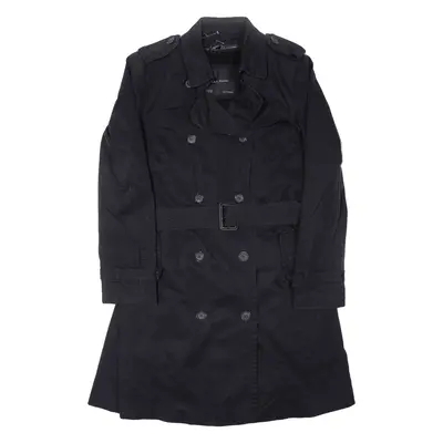 ZARA Basic Overcoat Coat Blue Womens L