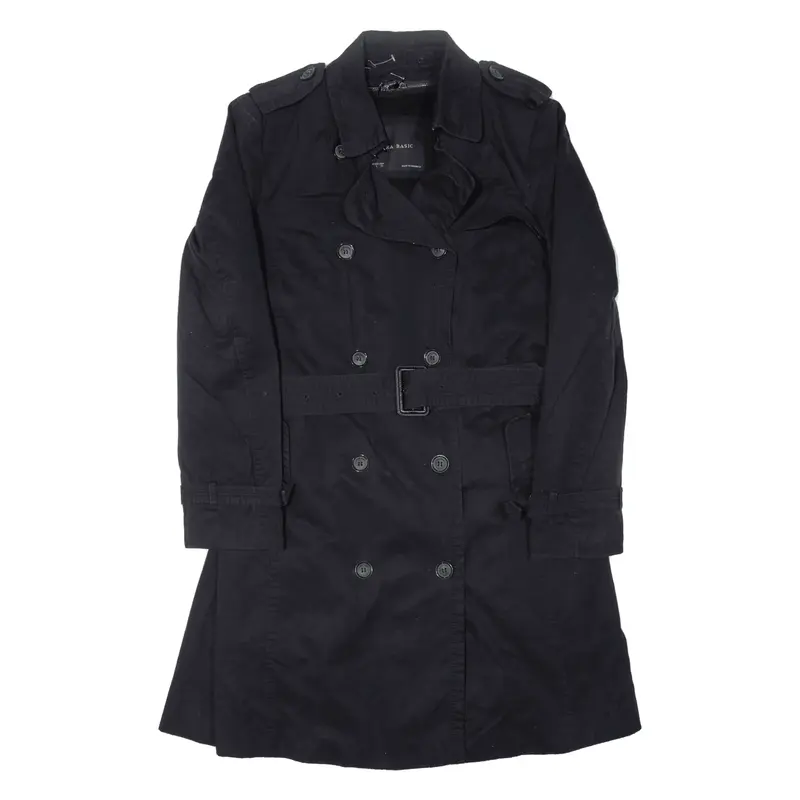 ZARA Basic Overcoat Coat Blue Womens L