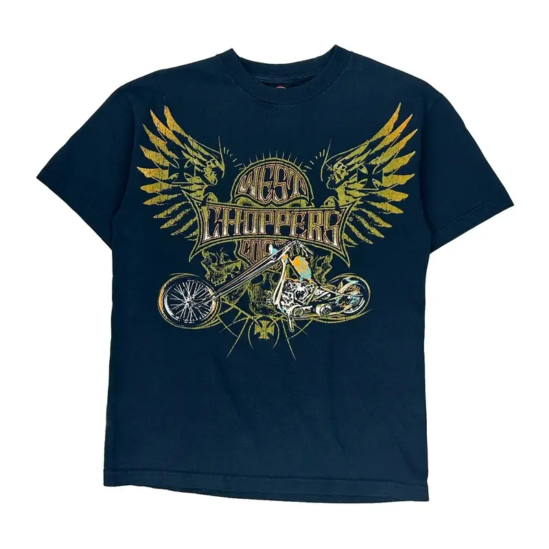 West Coast Choppers Graphic T-Shirt - Medium Black Cotton