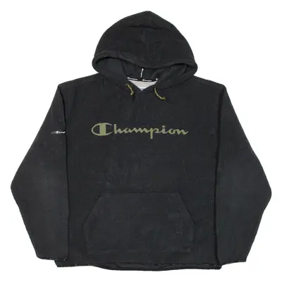 CHAMPION Fleece Mens Black Hoodie L
