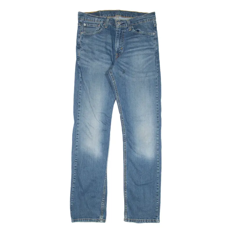 LEVI'S 513 Jeans Blue Denim Slim Straight Stone Wash Mens W28 L32