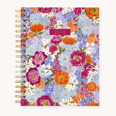 January-December 2026 Planner with Monthly & Weekly Calendars, Coloring Pages, Note Pages, Stickers and built-in folder