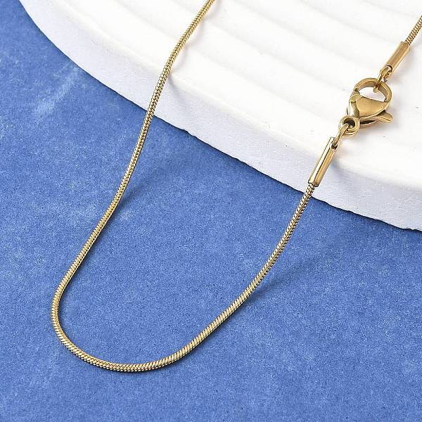 Ion Plating(IP) 304 Stainless Steel Snake Chains Necklaces