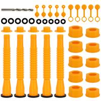 Gas Can Spout Replacement, Gas Can Nozzle, (3/5/6 Kit-Yellow) Flexible Pour Nozzle Suitable for Most 1/2/5/10 Gal Oil Cans, F...