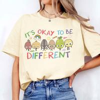 It's Okay To Be Different Shirt, Sped Tee, Neurodiversity Gift, Special Education Shirt, AAC Teacher Shirts, RBT Shirt, Schoo...
