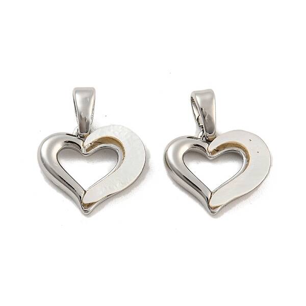 Brass Pave Shell Charms