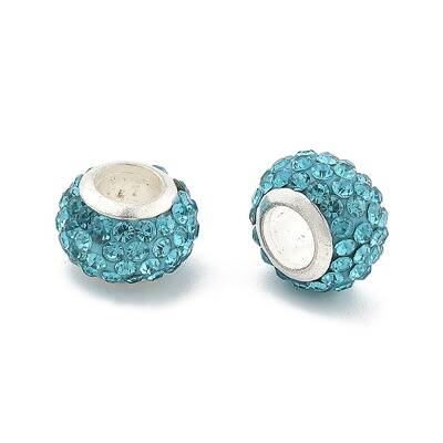 Rondelle Polymer Clay European Beads